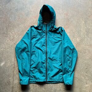 BAERSkin Mens Teal Lightweight Hooded Rain Jacket Size L